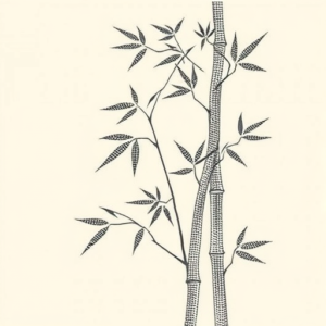 Dotwork Bamboo Tattoo