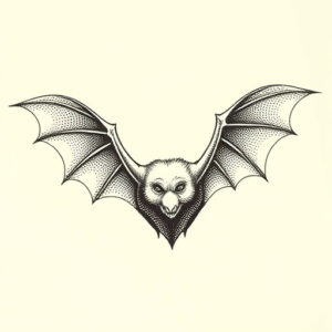Dotwork Bat Tattoo