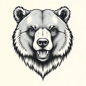 Dotwork Bear Tattoo