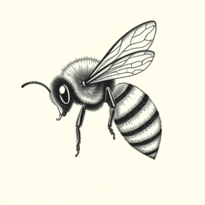 Dotwork Bee Tattoo
