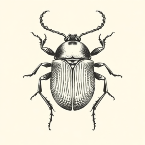 Dotwork Beetle Tattoo