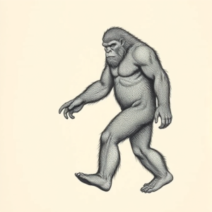 Dotwork Bigfoot Tattoo