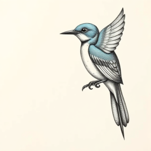 Dotwork Bluebird Tattoo