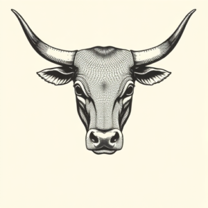 Dotwork Bull Tattoo