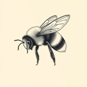 Dotwork Bumblebee Tattoo