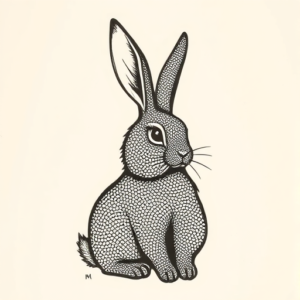 Dotwork Bunny Tattoo