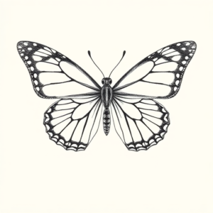 Dotwork Butterfly Tattoo