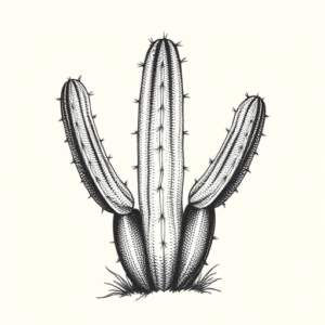 Dotwork Cactus Tattoo