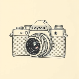 Dotwork Camera Tattoo