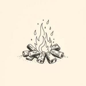 Dotwork Campfire Tattoo