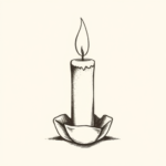 Dotwork Candle Tattoo