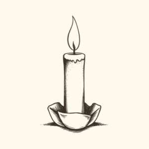 Dotwork Candle Tattoo