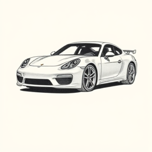 Dotwork Car Tattoo