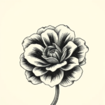 Dotwork Carnation Tattoo