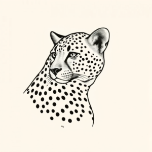 Dotwork Cheetah Tattoo
