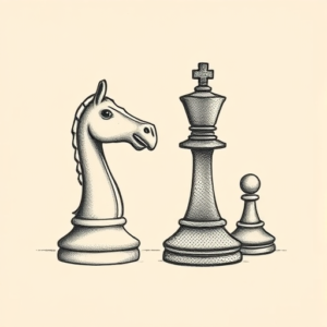 Dotwork Chess Tattoo