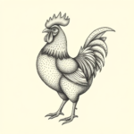 Dotwork Chicken Tattoo