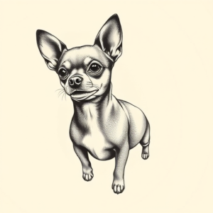 Dotwork Chihuahua Tattoo