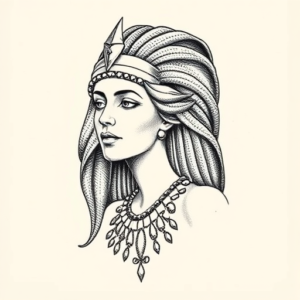 Dotwork Cleopatra Tattoo