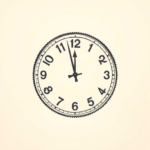 Dotwork Clock Tattoo