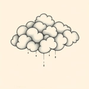 Dotwork Cloud Tattoo