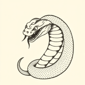 Dotwork Cobra Tattoo