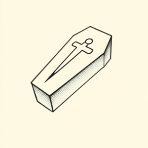 Dotwork Coffin Tattoo