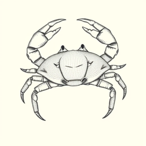 Dotwork Crab Tattoo