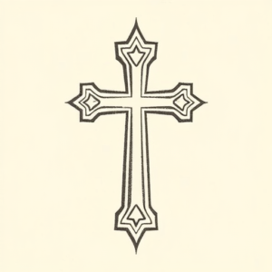 Dotwork Cross Tattoo