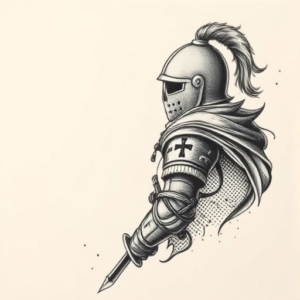 Dotwork Crusader Tattoo