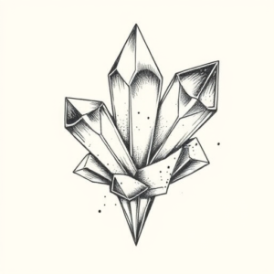 Dotwork Crystal Tattoo