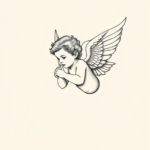 Dotwork Cupid Tattoo