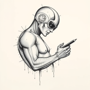 Dotwork Cyber Tattoo