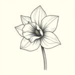 Dotwork Daffodil Tattoo