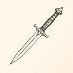 Dotwork Dagger Tattoo