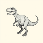 Dotwork Dinosaur Tattoo