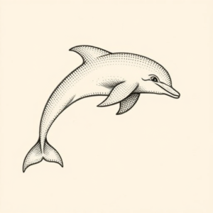 Dotwork Dolphin Tattoo