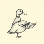 Dotwork Duck Tattoo