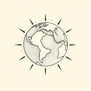 Dotwork Earth Tattoo