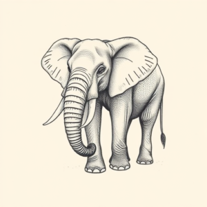 Dotwork Elephant Tattoo