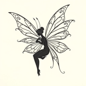 Dotwork Fairy Tattoo