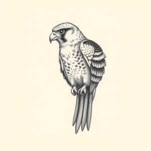 Dotwork Falcon Tattoo