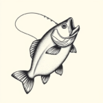 Dotwork Fishing Tattoo