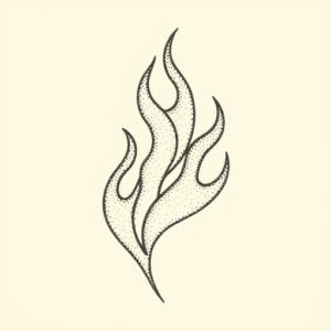 Dotwork Flame Tattoo