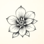 Dotwork Flower Tattoo