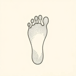 Dotwork Footprint Tattoo