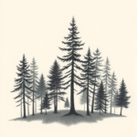 Dotwork Forest Tattoo