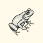 Dotwork Frog Tattoo