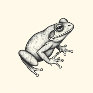 Dotwork Frog Tattoo