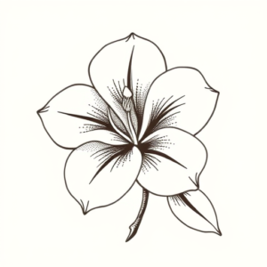 Dotwork Gardenia Tattoo